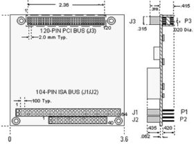PC104-Plus Basic Mechanical Dimensions
